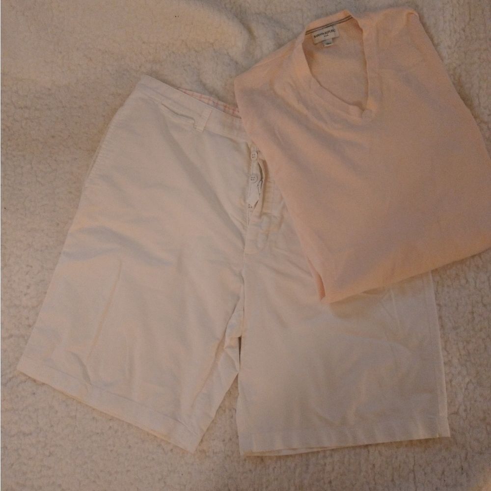 Structure White Khaki Shorts